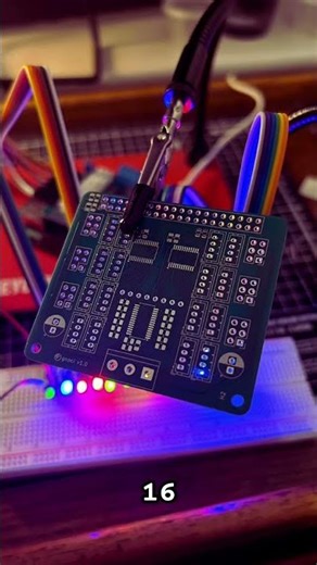 Using a PWM driver to control array of LEDs #ledlights #robotics #pcb