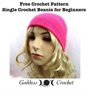 Single Crochet Beanie for Beginners – Free Crochet Pattern with Video Tutorial
