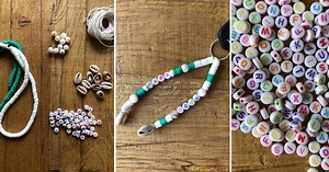 DIY fête des pères : comment faire un porte clefs avec des perles heishi et perles alphabet