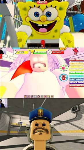 Roblox Police Obby Jumbscare SPONGEBOB vs SKIBIDI TOILET vs BARRY