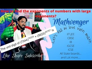 How to find the unit digit of numbers with large exponents?