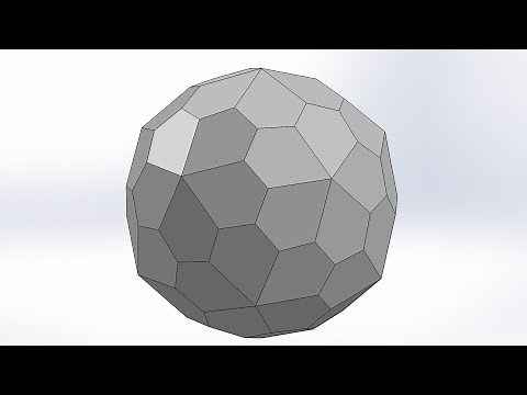 How to make Pentagonal Hexecontahedron by SolidWorks / Snub dodecahedron / 3D CAD / 五角六十面体 / 変形十二面体