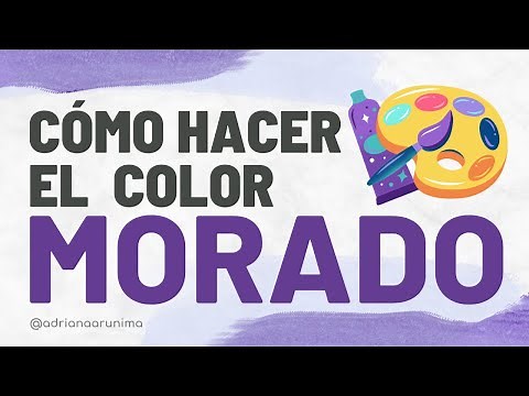🟣 Cómo 𝗵𝗮𝗰𝗲𝗿 (crear) el 𝗖𝗢𝗟𝗢𝗥 𝗠𝗢𝗥𝗔𝗗𝗢 🟣 Diferentes tonos de violeta 🖌 Mezclas de colores (𝗔𝗥𝗧𝗘)