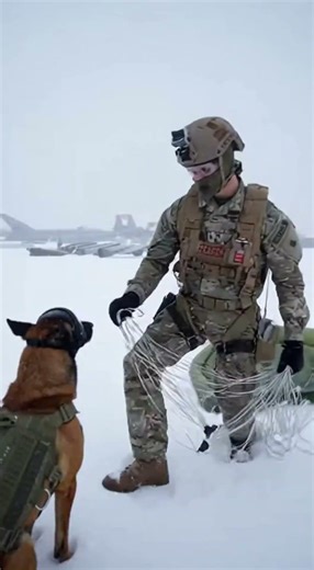 This K9 Steps Into a White Out Blizzard