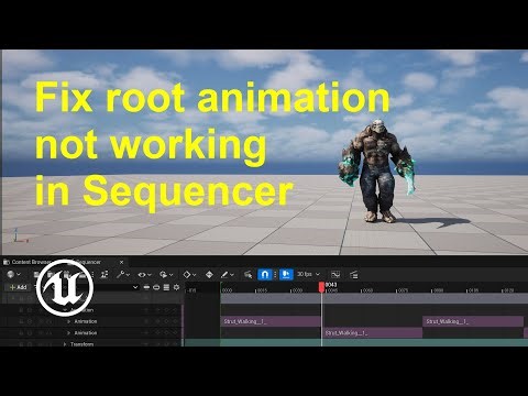 How to fix root animation not working in sequencer in Unreal Engine 5