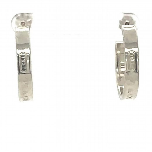 Tiffany & Co 1837 Hoop Earrings Sterling Silver 10.81g