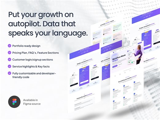 Taskora – Modèle de site Web de gestion des tâches | Productivité SaaS UI | 4 pages (accueil, avantages, fonctionnement, prix) - Etsy France