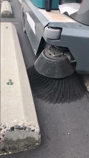 Up close and personal with the S16 Ride-On Sweeper 👀 #outdoorcleaning #sweeping