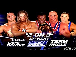 Chris Benoit & Edge vs Team Angle SmackDown! 1/16/2003 Highlights