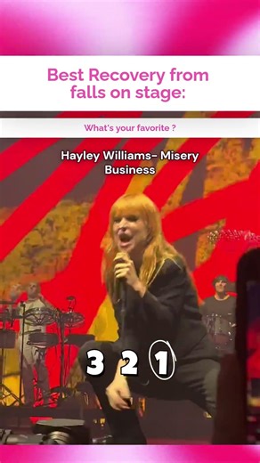 Best recovery from falls on stage (singers falling on stage)