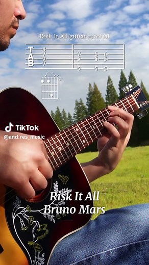 It’s crazy but it’s true, there’s nothing I won’t do… How to play Risk It All by @Bruno Mars on guitar #riskitall #brunomars #guitartutorial #chords #guitartabs