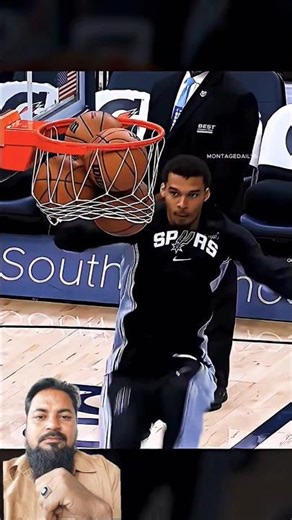 Victor Wembanyama makes a 10ft hoop look like a toy!👽#shorts