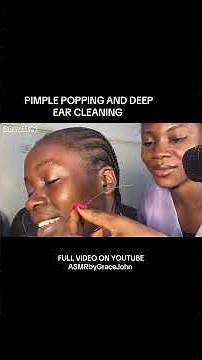 ASMR EAR CLEANING AND PICKING OF EAR LOBES- EAR PIERCING #asmr #earcleaning #earring #relax pimples