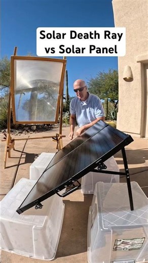 Solar Death Ray vs Solar Panel #lionenergy #solar #science ‪@LionEnergy‬