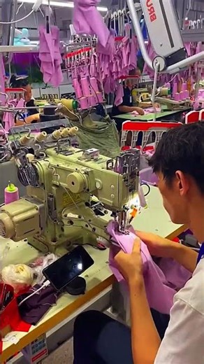 Industrial Sewing Machine in Operation