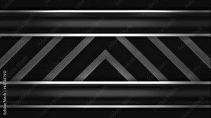 This stock motion graphic video of 4K Black Metallic Pattern with gentle overlapping curves on seamless loops.