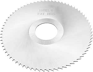 Utoolmart Circular Saw Blade 110mm x 27mm x 1mm 72T Cutting Saw Blade HSS Steel Round Slitting Saw Cutter