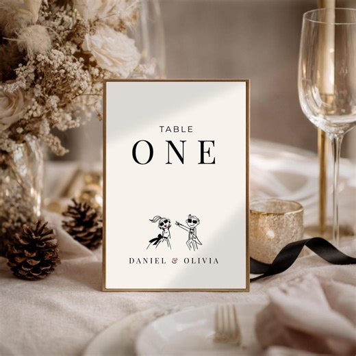 Wedding Table Number Template, Editable Canva Table Numbers, Modern Muse Collection - Etsy