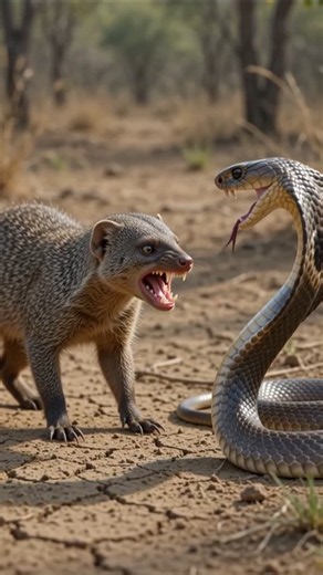 Mongoose vs Cobra 🐍⚔️ The Ultimate Wildlife Battle in 4K| EpicAnimalFight#animals #Viralreel#foryou