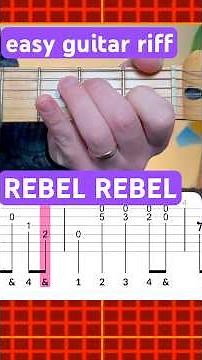 Rebel Rebel Guitar Riff | Easy Tutorial