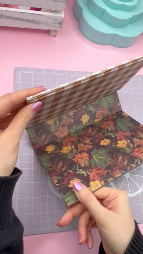 Decorating base of mini scrapbook. I’ve decided to go with brown, cozy themed scrapbook paper. What are some your favourite paper designs to use? 🍂🤎📔#scrapbooking #minialbum #papercrafts #scrapbookingideas #minialbumscrapbook #diycrafts #scrapbookalbum #minialbumscrap #diyprojects #scraplovers #minialbumscrapbooking #diyideas #njpapercrafts #scrapbooktutorial #minialbumtutorial | NJ Paper Crafts