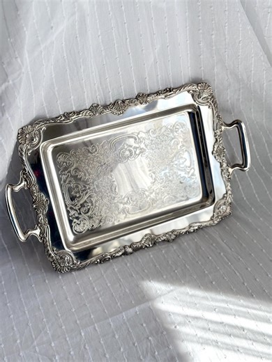Vintage Viners Sheffield Silver-plated Serving Tray With Handles and Feet - Etsy Australia