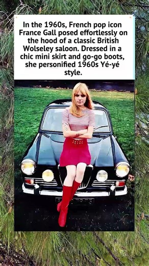 France Gall's Iconic 1960s Yé-Yé Fashion #FranceGall #60sFashion #VintageCars