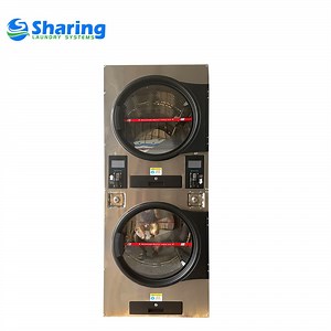 [Hot Item] Commercial Laundry Coin Operated Stack Tumble Dryer Stacked Dryers for 15kg