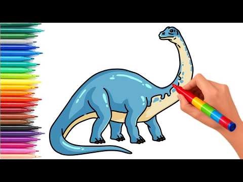 How to Draw a Brontosaurus 🦕 | Easy Step-by-Step