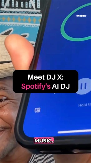 19K views · 22 reactions | Heard this voice before? It’s DJ X: Spotify’s AI DJ.  DJ X and Molly Holder, Spotify’s Senior Director of Product Personalization, join us to share how AI is changing the way we listen. Watch more: https://tinyurl.com/4vks7d5p | cheddar news | Facebook