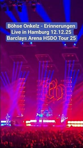 Böhse Onkelz-Erinnerungen Live Hamburg 12.12.25 HSDOTour #onkelz #erinnerungen #erinnerung #hamburg