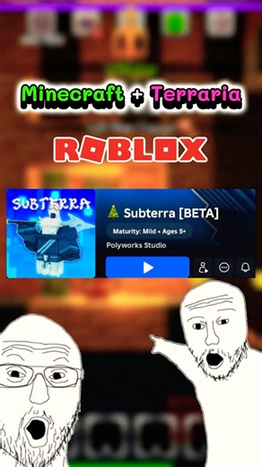 Subterra #roblox #subterra #minecraft #terraria #gameshorts