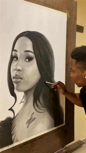 Creating a PABI COOPER pencil drawing! 🔥 Chipi yadi Chipi! 👑✨ #pabicooper #amapiano | ART IN MARTIN SEFAKO