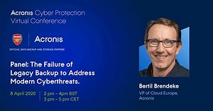 How has legacy backup failed in addressing modern cyber threats? Join the discussion alongside our expert panel: ▪ Christelle Heikkila, IT Director, Arsenal ▪ Richard Tubb, IT Business Growth Expert ▪ Bertil Brendeke, VP of Cloud Europe, Acronis ▪ Stepan Binek, Product Manager Cloud Service, Zebra Register for the EMEA / APAC edition of the Acronis #CyberProtection Virtual Conference (EMEA/APAC) today! ➡ go.acronis.com/eu/virtualconf | Acronis