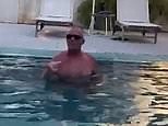 Film star Anthony Michael Hall yells at hotel pool guests