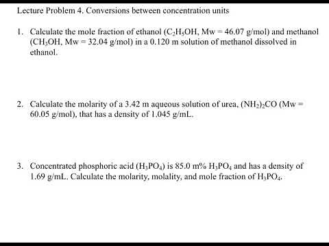 Chapter 12. Converting Between Units of Concentration