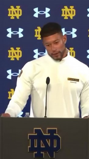 Take two minutes and listen to these words from Marcus Freeman whether you’re a Notre Dame fan or not. This is what old school sports used to mean Joe DiMaggio said something very similar This is the way my dad raised me #MarcusFreeman #NotreDame @ndfootball @shegone03 @seanunfiltered | Darren Redmond