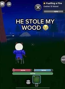 HE STOLE MY WOOD - piggy intercity #roblox #piggy