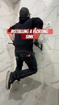Installing a floating sink