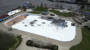 72K views · 864 reactions | Drone footage shows the start of demolition at Coney Island's Sunlite Pool https://bit.ly/3vndVsI | WCPO 9 | Facebook