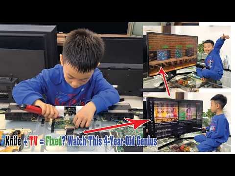 Boy Fixes Flickering TV by CUTTING a Circuit with a Utility Knife!