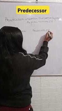 #predecessor l find the predecessor of number l mathematics #education #youtube shorts