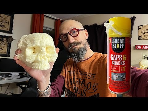 Cheap Spray Foam Skull Tutorials - Make 10-12 skulls per $5 can of expanding foam!!