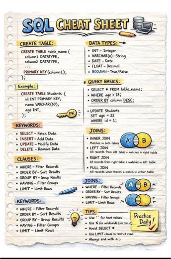 SQL Easy Notes #codefuel #puzzle