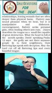 DAILY DEVOTION FOR THE DEAF (ASL) Bible EDUCATION in AMERICAN Sign Language (ASL)