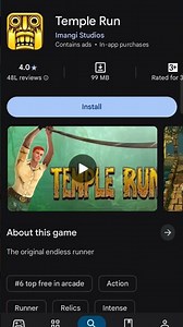 How to install a temple run in mobile # games