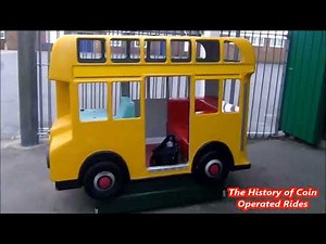 1990s Cointronics Coin Operated Bus Kiddie Ride - Shopping Bus