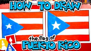 How To Draw The Puerto Rico Flag - Art For Kids Hub — Free Drawing Lessons for Kids -