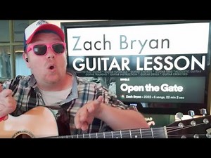 How To Play Open The Gate - Zach Bryan Guitar Tutorial (Beginner Lesson!)