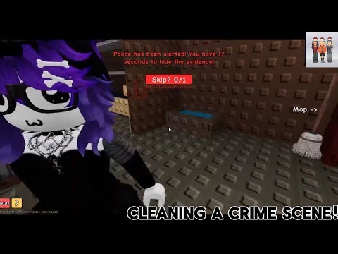 Sophia and I clean Crime Scenes in Roblox! 😨